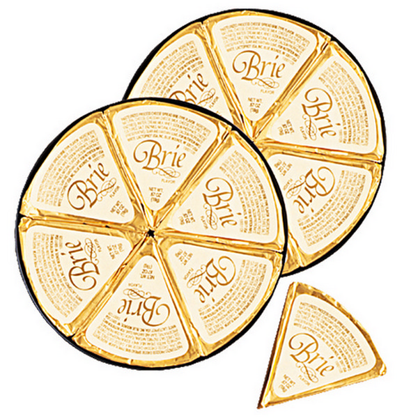 Dairyfood USA Brie Flavor Cheese Wedges 24/4 oz SAKSCO Gourmet Basket