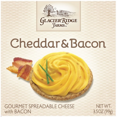 Glacier Ridge Cheddar & Bacon Cheese Spread 12/3.5OZ SAKSCO Gourmet Basket Supplies