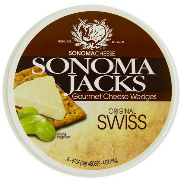 Sonoma Jacks Original Swiss Cheese 113g/4 oz SAKSCO Gourmet Basket Supplies