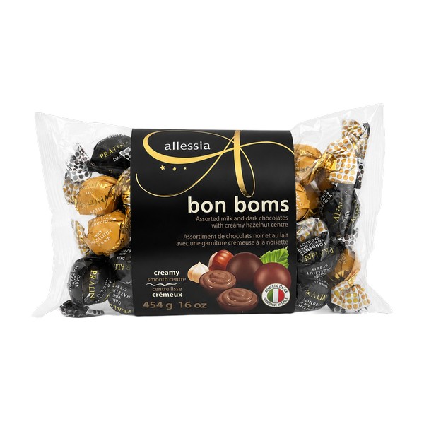 Allessia Assorted Milk & Dark Chocolate with Hazelnut Cream Bon Boms 454g 1
