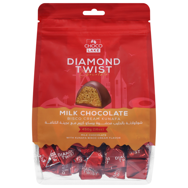 Chocolake Dubai Style Bisco Cream Milk Choc Kunafa Fillers 45 pcs/bag 450g 1
