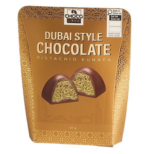 Chocolake Dubai Style Kunafa Pistachio 5 pack Chocolate (Gold) 50g