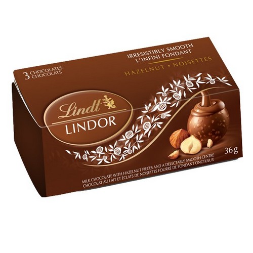 +Lindt Lindor Chocolates 3 Pack Hazelnut (Copper) 36g/1.27 oz SAKSCO