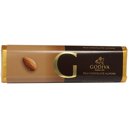 +Godiva Milk Chocolate w/Almonds Bar 43g/1.5oz SAKSCO Gourmet Basket Supplies