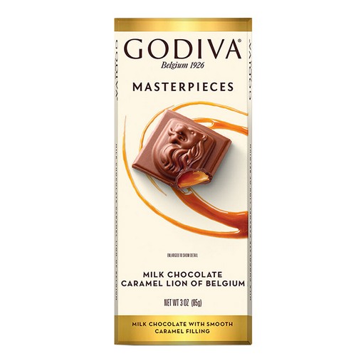 Godiva Milk Chocolate Caramel Lion of Belgium Bar 85g/3oz SAKSCO