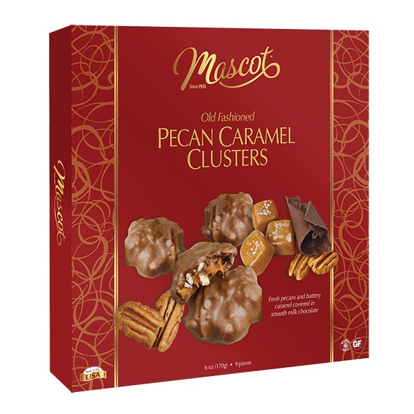 Mascot Milk Chocolate Pecan Clusters Box 170g/6 oz