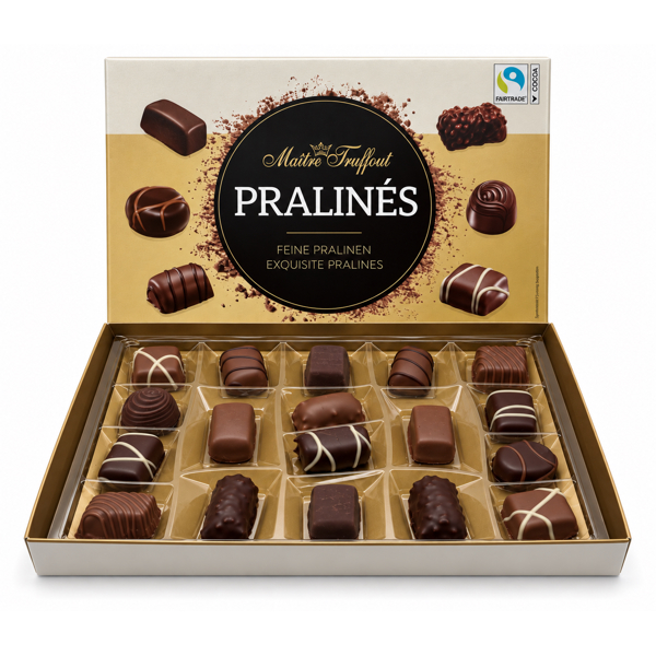 Maitre Truffout Assort Gold Box Pralines 180g 1