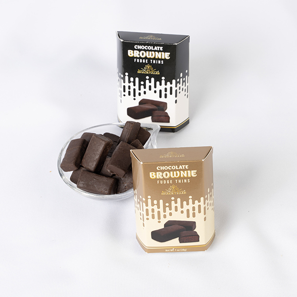 Snacktales Chocolate Brownie Fudge Thins Black/White 28g/1oz 1