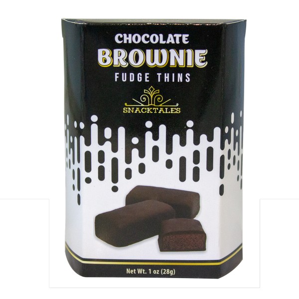 Snacktales Chocolate Brownie Fudge Thins Black/White 28g/1oz