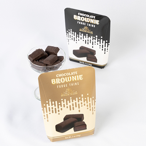 Snacktales Chocolate Brownie Fudge Thins Gold/Beige 56g/2oz
