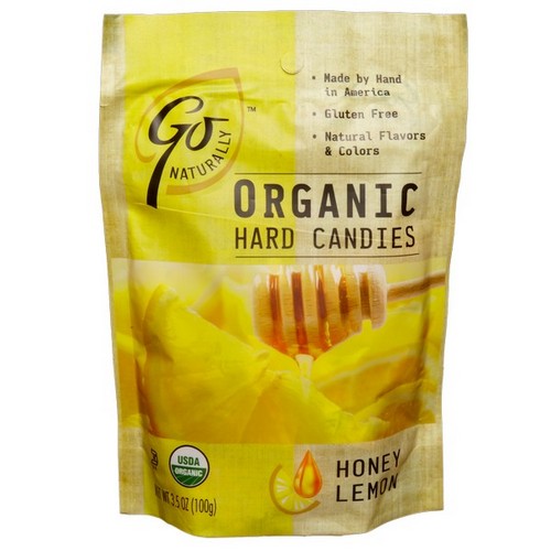 Go Organic Honey Lemon Hard Candies 6/100g/3.5 oz SAKSCO Gourmet